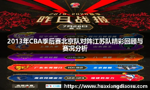 2013年CBA季后赛北京队对阵江苏队精彩回顾与赛况分析